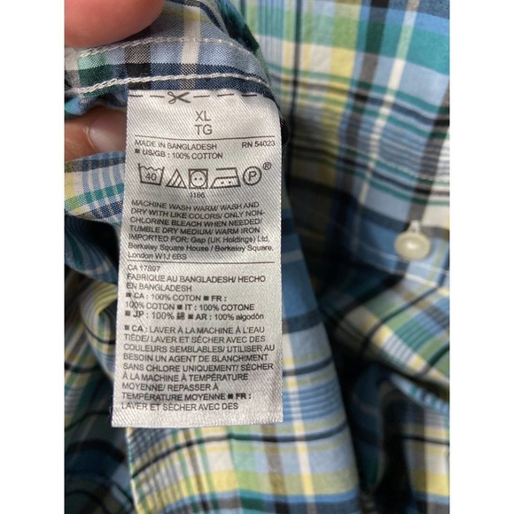 Gap Factory Plaid Button Up Shirt Size XL - Picture 5 of 7